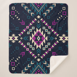 Tribal ethnic seamless pattern 6 sherpa blanket