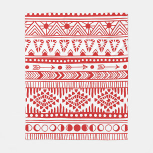 Tribal ethnic seamless pattern 7 fleece blanket