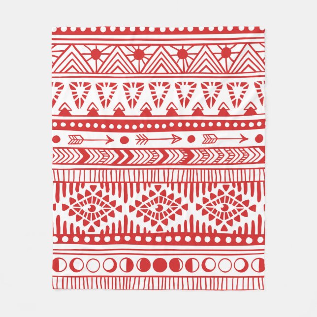 Tribal ethnic seamless pattern 7 fleece blanket (Front)