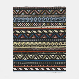 Tribal ethnic seamless pattern fleece blanket
