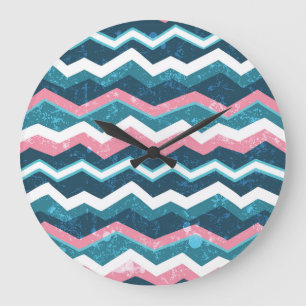 Tribal ethnic, seamless pattern large clock
