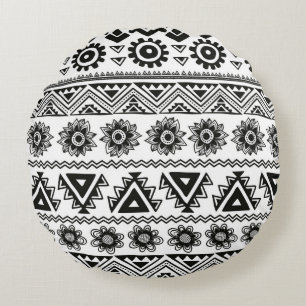 Tribal ethnic seamless round pillow