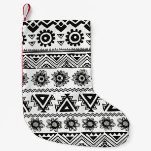 Tribal ethnic seamless small christmas stocking