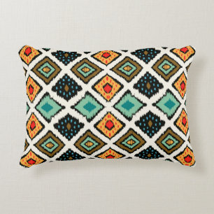 Tribal ethnic seamless striped pattern in aztec st accent pillow