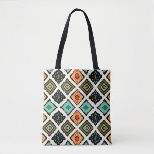 Tribal ethnic seamless striped pattern in aztec st tote bag