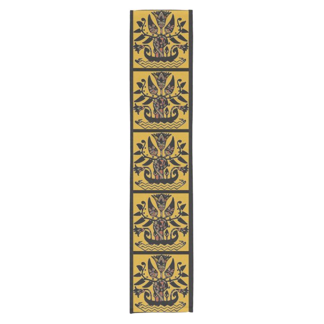 Tribal Ethnic Tattoo Pattern  Short Table Runner (Front)
