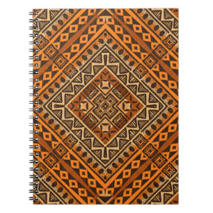 Tribal ethnic textile pattern african style notebook