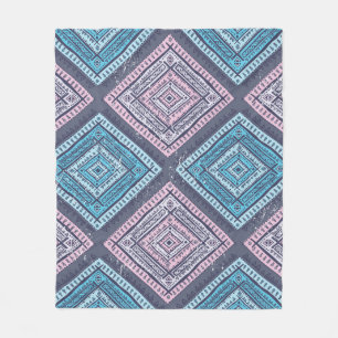 Tribal ethnic, timeless seamless style fleece blanket