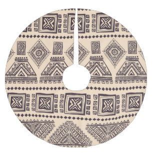Tribal, ethnic, vintage business pattern brushed polyester tree skirt