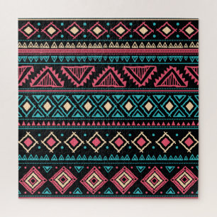 Tribal Ethnic Vintage Business Pattern Jigsaw Puzzle