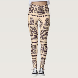 Tribal, ethnic, vintage business pattern leggings