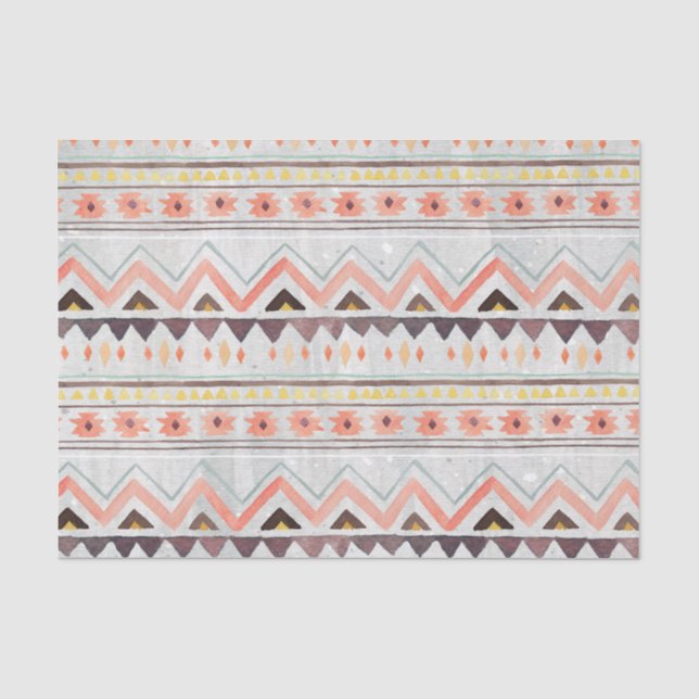 Tribal, ethnique, Boho, papier de soie de soie (Recto)