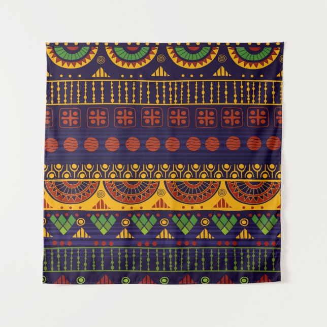 Tribal Ethno: Seamless Pattern Design. Tapestry (Front)