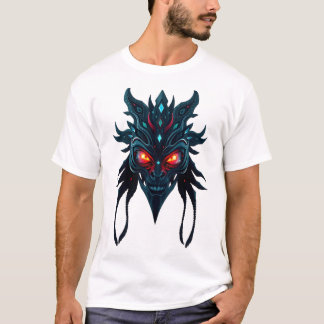 Tribal Face in Space Galaxy Eyes T-Shirt