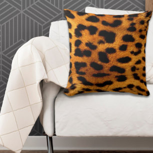 tribal fashionista safari animal leopard print throw pillow