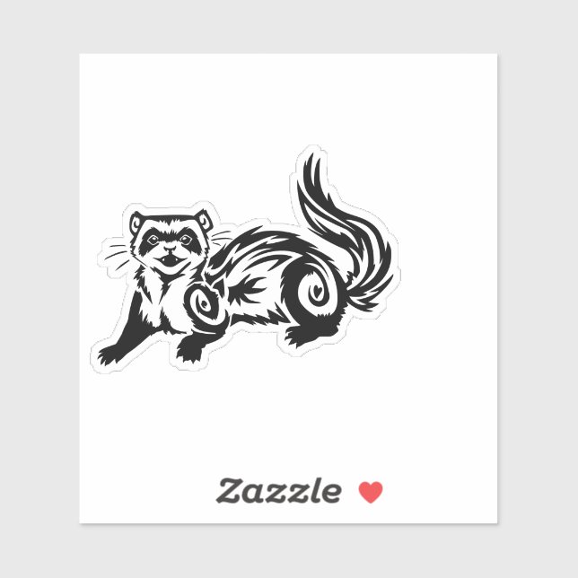 Tribal Ferret Tattoo Design (Sheet)