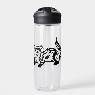 Tribal Ferret Tattoo Design Water Bottle