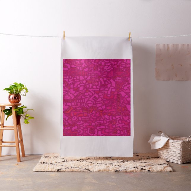 Tribal Fields Mosaic - Rose Fabric (In Situ)