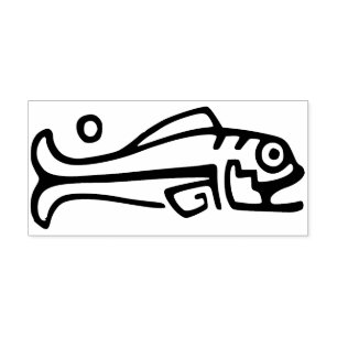 tribal fish art stamp