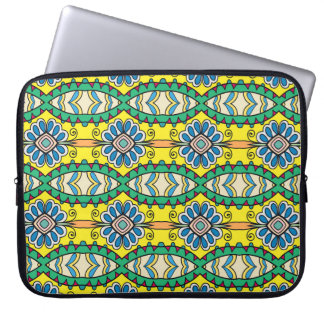 Tribal floral, ornate, hand-drawn pattern. laptop sleeve
