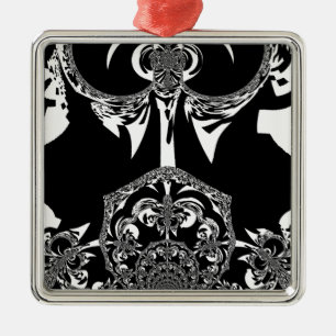 Tribal Flower Metal Ornament