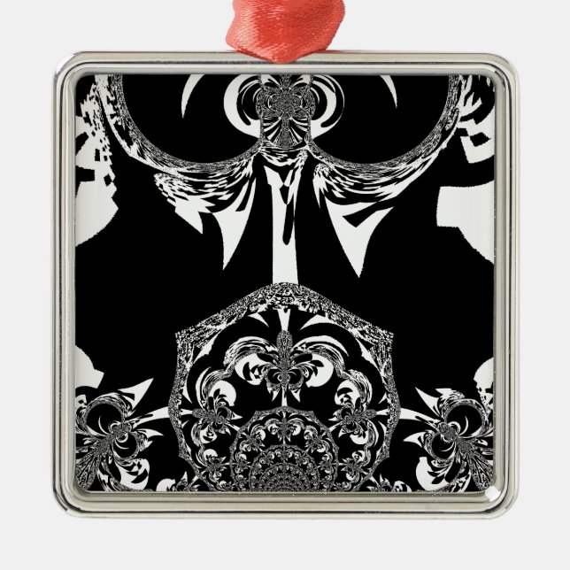 Tribal Flower Metal Ornament (Front)