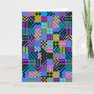 Tribal Folk Art - Blue Card
