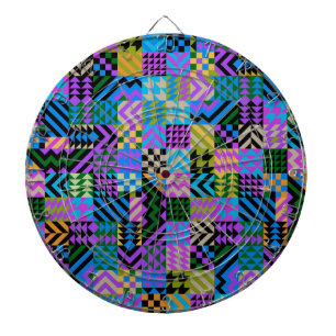 Tribal Folk Art - Blue Dartboard