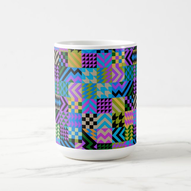 Tribal Folk Art - Blue Magic Mug (Center)