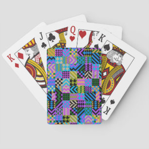 Tribal Folk Art - Blue Playing Cards
