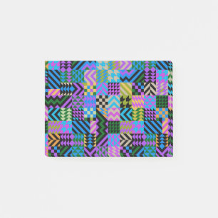 Tribal Folk Art - Blue Post-it Notes