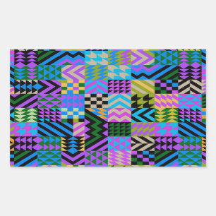 Tribal Folk Art - Blue Sticker