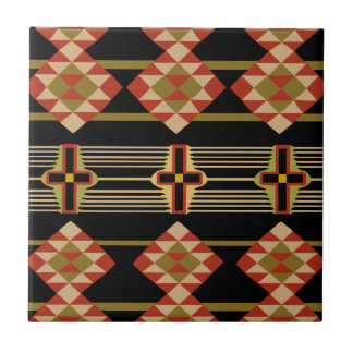 Tribal Folk Art Symbolic Tile