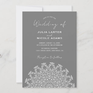 Tribal Folk Country Culture Crest Mandala Wedding Invitation