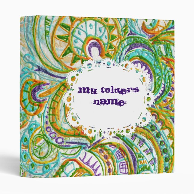 Tribal Folk Pattern Binder (Front/Spine)