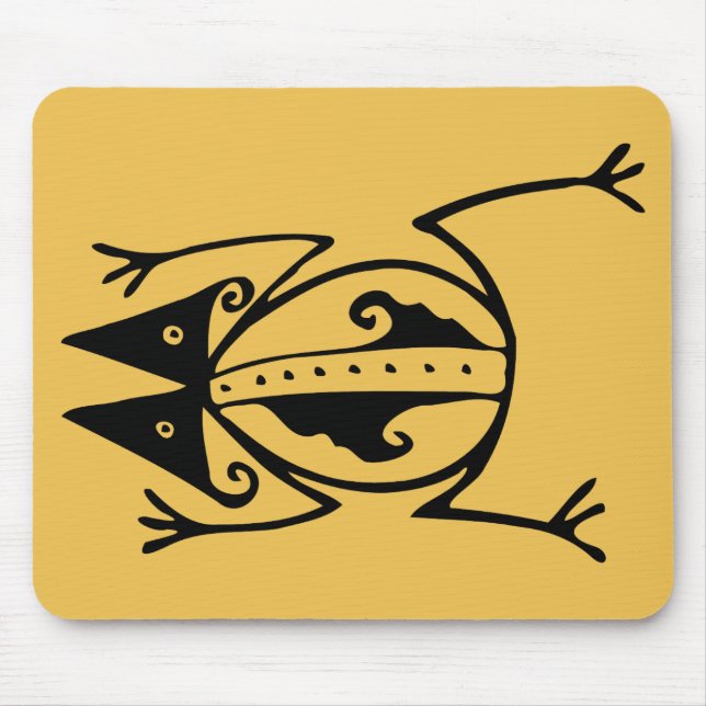 Tribal frog ancient animal tribal art mouse pad (Front)