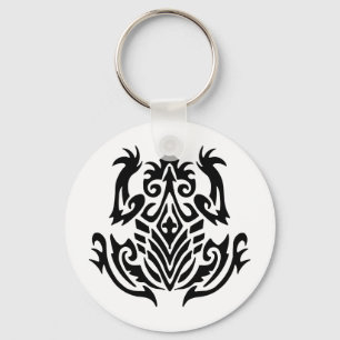 Tribal Frog Tattoo Keychain