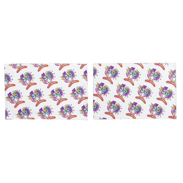 TRIBAL FROWNIE EMOJI MEEMOGIE PILLOWCASE (Front-Set)