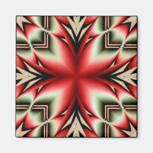 tribal geo flower magnet