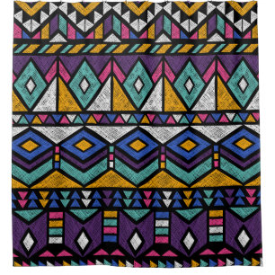 Tribal Geometric Aztec: Colourful Vintage Pattern
