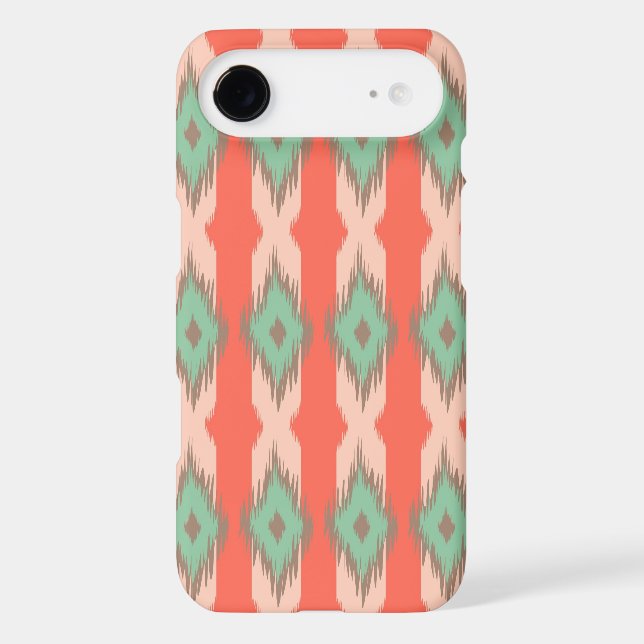 Tribal geometric diamond stripe ikat Aztec pattern Case-Mate iPhone Case (Back)