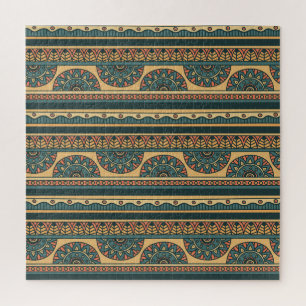 Tribal Geometric Ethnic Vintage Background Jigsaw Puzzle