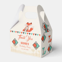 Tribal Geometric Fox Colourful Pattern Birthday