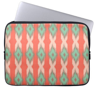 Tribal geometric ikat girly abstract Aztec pattern Laptop Sleeve
