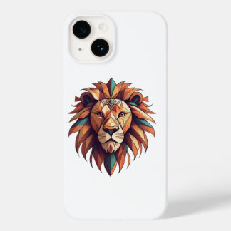 Tribal Geometric Lion Logo Mobile Cover
