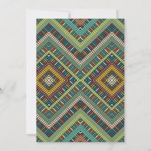 Tribal Geometric Pattern Boho Ethnic Aztec  Invitation