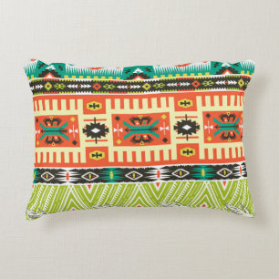 Tribal Geometric: Quotes Text Pattern. Accent Pillow
