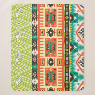 Tribal Geometric: Quotes Text Pattern. Sherpa Blanket