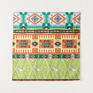 Tribal Geometric: Quotes Text Pattern. Tapestry