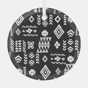 Tribal geometric: stylish seamless background. glass ornament
